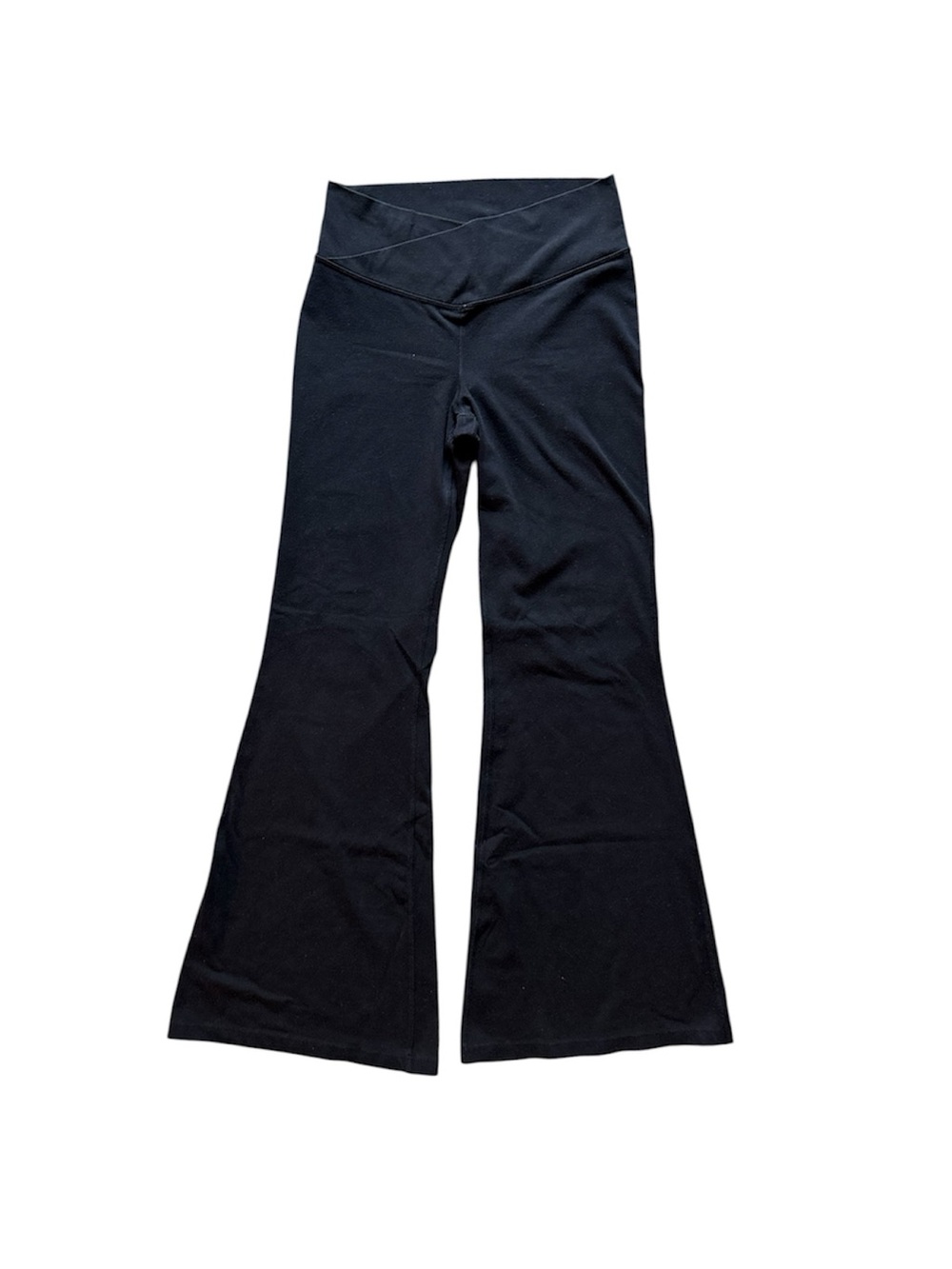 Old Navy Active Powerchill Extra High Rise Flare Black Crossover Yoga Pants Med